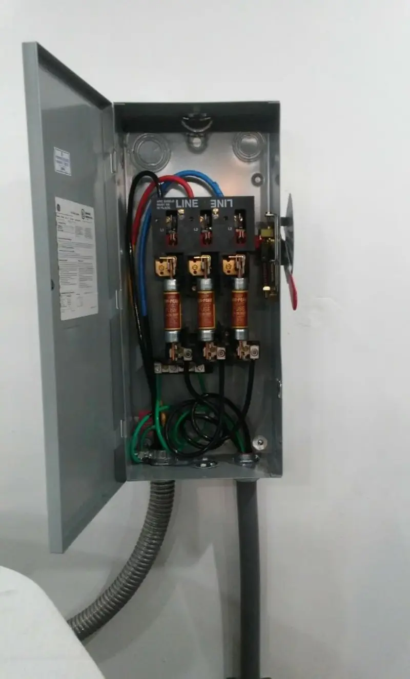 Three-phase disconnect switch installed for Electrical Wiring & Rewiring in Gig Harbor